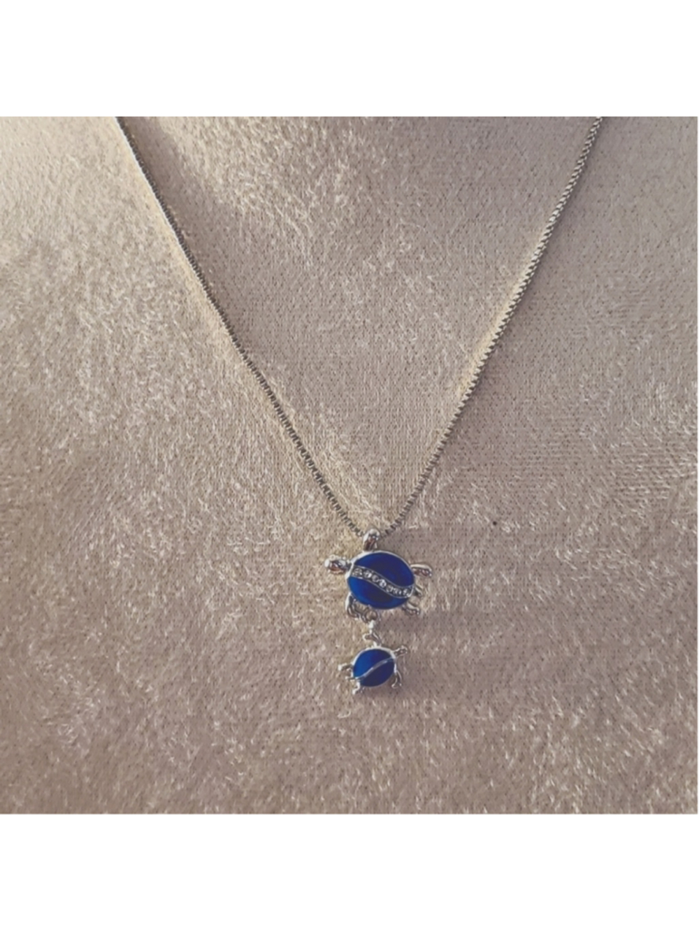 She's never letting go. Parent and child Turtle Stainless Steel Necklace